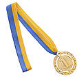 Медаль спорт d-6,5 см З-6401-1 золото RAY (38g, на стрічці) C-6409, фото 3