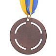 Медаль спорт d-6,5 см З-6401-3 бронза RAY (38g, на стрічці) C-6409, фото 2