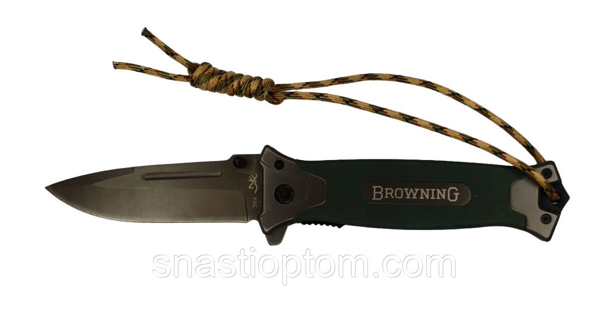 Ніж складний туристичний, Browning 364, зелений