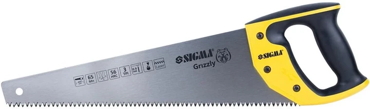 Ножівка для дерева Sigma 400 мм 3TPI Grizzly (4400811)