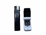 Маленький мобільний телефон розкладачка LONG-CZ J9 білий, фото 3