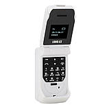 Маленький мобільний телефон розкладачка LONG-CZ J9 білий, фото 9