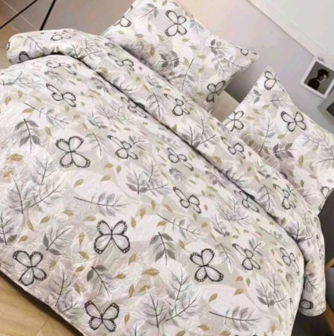 Покривало стьобане бавовняне Koloco 200x230 см і 2 наволочки 50х70 см на ліжко