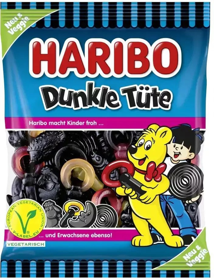 Лакрична цукерка Haribo Dunkle Tute 175g
