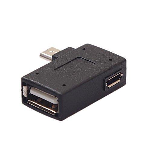 Кутовий перехідник USB 2.0 Micro Male на USB Female Host OTG адаптер для SamSung i9100 i9300, фото 1