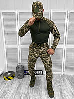 Тактичний літній костюм піксель 3 в 1, форма піксель ЗСУ ріп стоп, форма польова ЗСУ піксель з кепкою