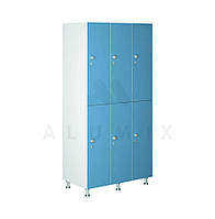 Шкаф для медицинской одежды 6Д Алюмикс ТМК - Блакитный