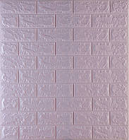 Панель для стен 3D светло-фиолетовый кирпич 700x770x7мм