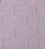 Панель для стен 3D светло-фиолетовый кирпич 700x770x7мм, фото 4