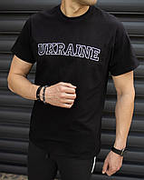 Чоловіча футболка чорна вишивка Ukraine