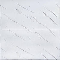 Панель для стен 3D плитка белый мрамор 700x700x4мм (364)