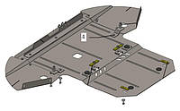 Защита двигателя для AUDI A8 2002-2010 двигатель + КПП + радиатор, V-3,0 TDI / (Кольчуга) на Ауди A8, Арт: