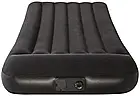 Односпальне велюрова надувне ліжко з підголовником Bestway 67556 з вбудованим насосом 188х99х30 см Чорний, фото 5