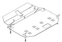 Защита двигателя для HYUNDAI i30 2007-2012 двигатель + КПП + радиатор, V-все / (Кольчуга) на Хюндай i30, Арт: