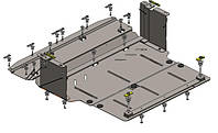 Защита двигателя для JAC S2 2015-2019- двигатель + радиатор + КПП, V-1,5і / (Кольчуга) на Жак С2, Арт: