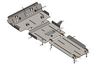 Защита двигателя для TOYOTA Land Cruiser Prado 2009- двигатель + КПП + радиатор, V-4.0; 2,7 МКПП / (Кольчуга)