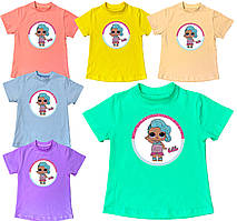 Стильна дитяча футболка для дівчинки LOL, 2-16 років