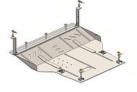 Защита двигателя для AUDI A3 1996-2003 двигатель + КПП + радиатор, V-все / (Кольчуга) на Ауди А3, Арт: