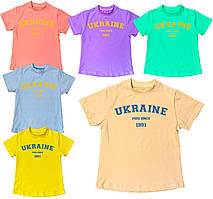 Стильна дитяча футболка для дівчинки Ukraine Since 1991, 2-16 років