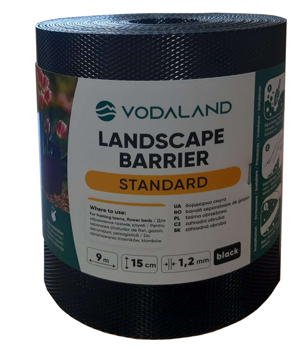Смуга бордюрна пластикова H150 чорна 9 м, фото 1