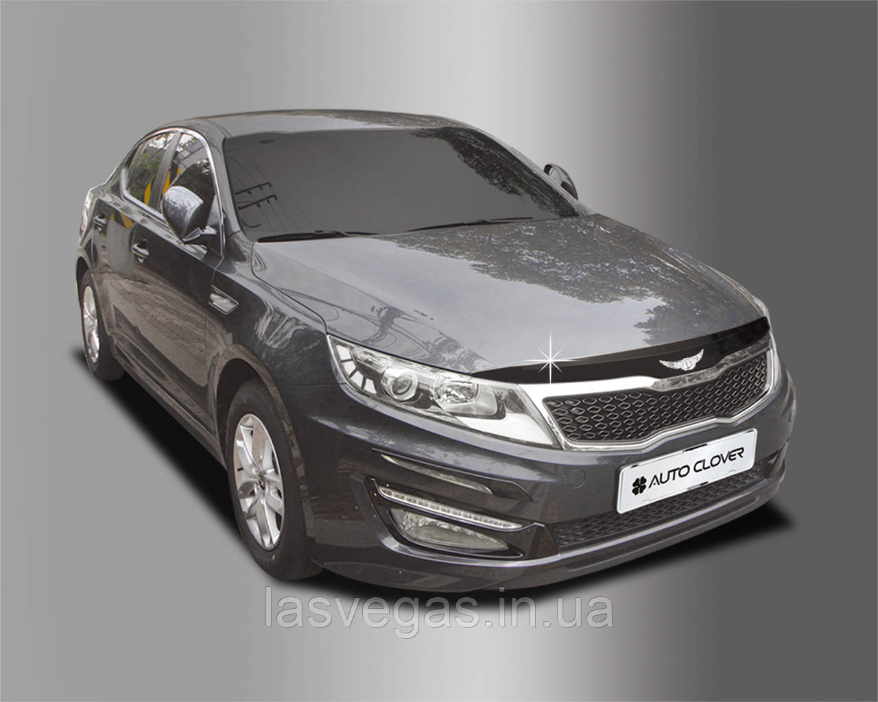 Дефлектор капоту (мухобійка) KIA Optima K5 2010-2014 (Autoclover/Корея), фото 1