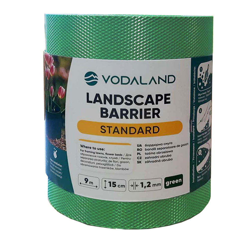 Смуга бордюрна пластикова H150 зелена 9 м, фото 1