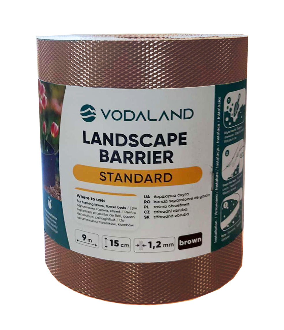 Смуга бордюрна пластикова H150 коричнева 9 м, фото 1