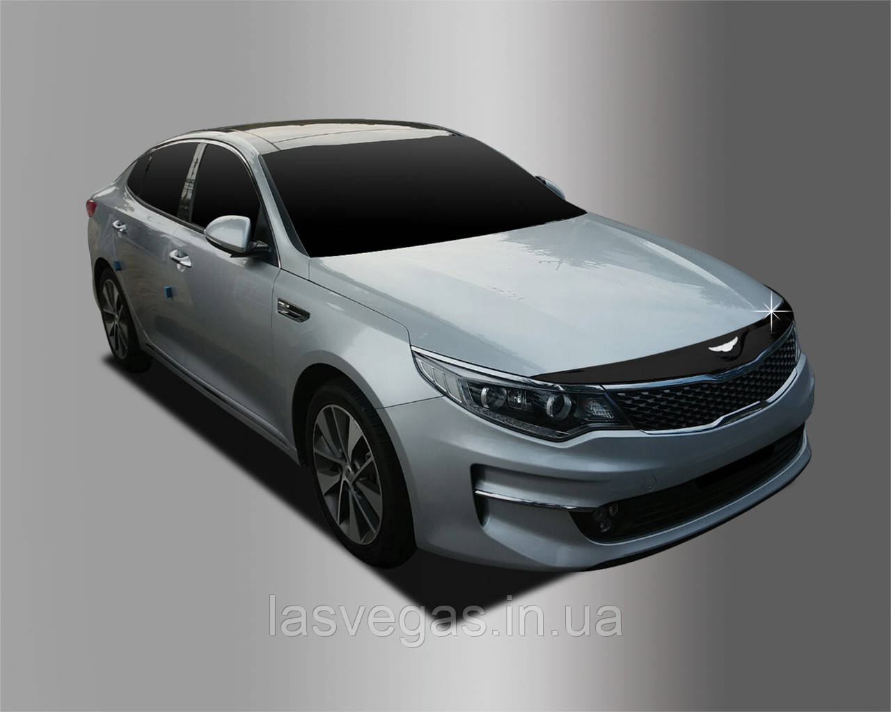 Дефлектор капота (мухобойка) KIA Optima K5 2015-2027 (Autoclover/Корея), фото 1