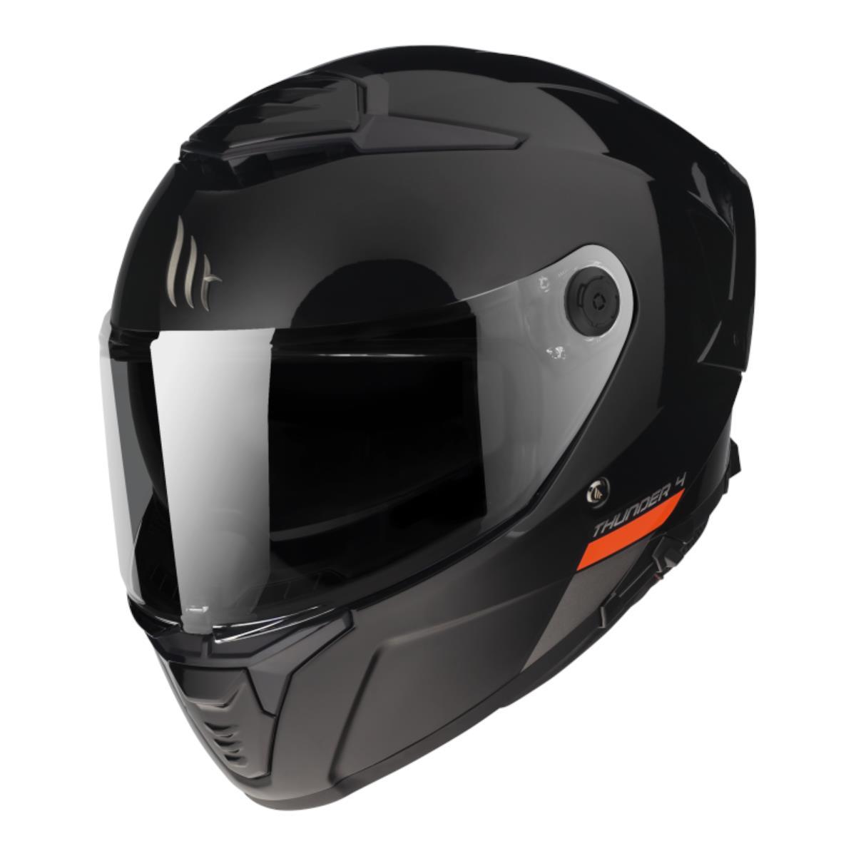 МОТОШОЛОМ ЗАКРИТИЙ MT THUNDER 4 SV SOLID A1 КОЛІР ЧОРНИЙ ГЛЯНЕЦЬ