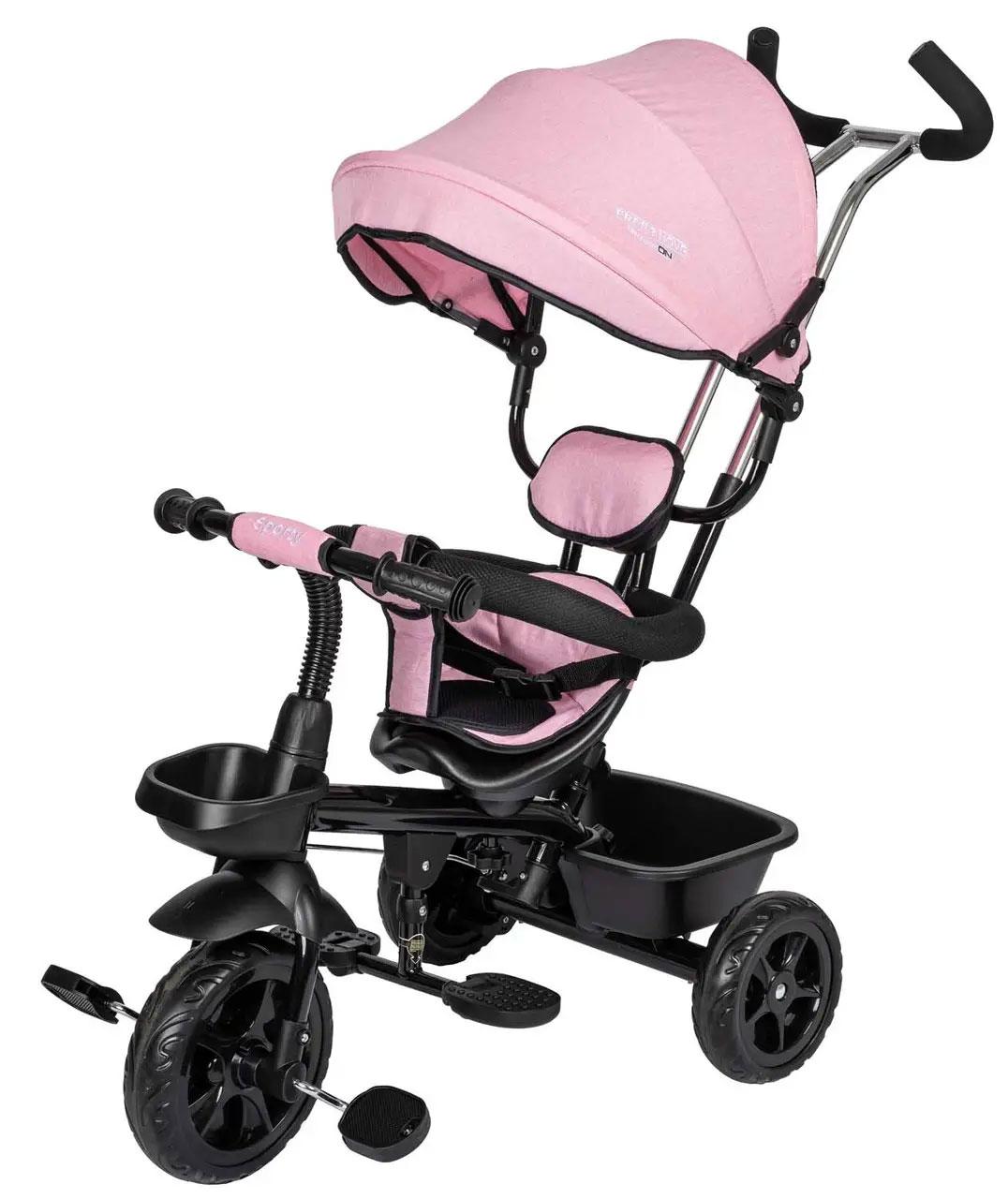 Велосипед триколісний FreeON Free2Move Sport Black Pink поворотне сидіння, підставка для ніжок