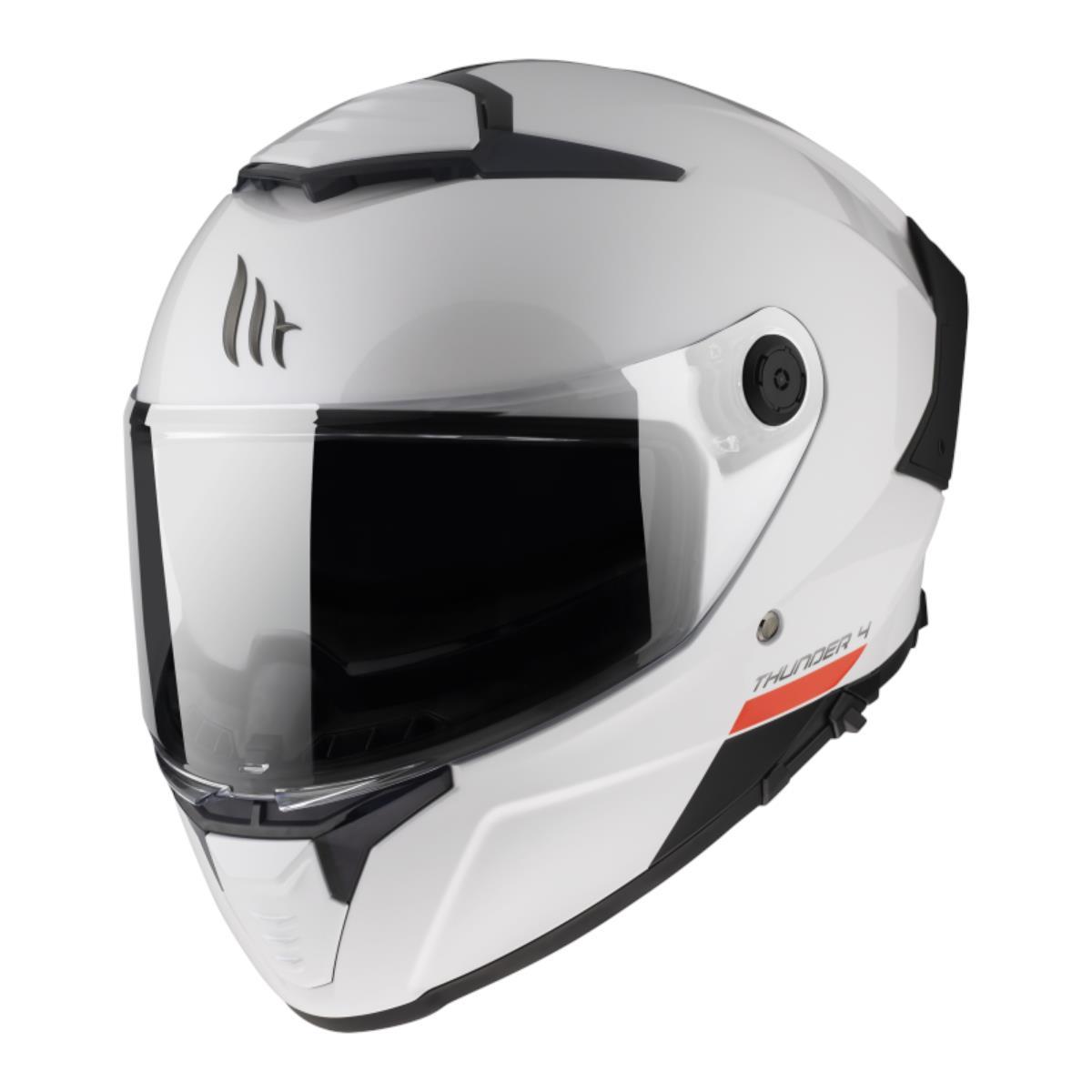 МОТОШОЛОМ ЗАКРИТИЙ MT THUNDER 4 SV SOLID A0 КОЛІР БІЛИЙ ГЛЯНЕЦЬ