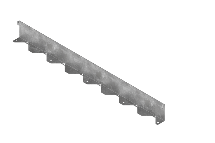 Бордюр сталевий оцинкований L-тип H100, фото 1