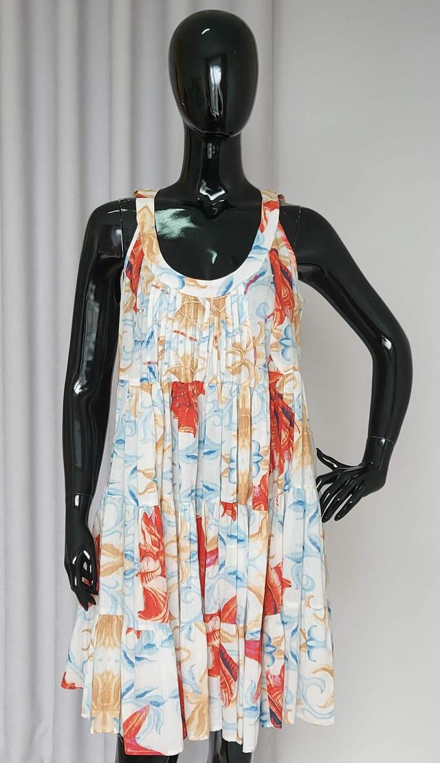 зображення літній жіночий сарафан молочного кольору