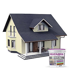 Фарба Акрил-латексна Фасадна Skyline 0505-Y30R Кремовий 10л, фото 3