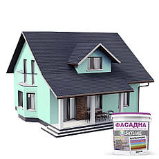 Фарба Акрил-латексна Фасадна Skyline 0520-B90G М'ята 10л від Latinta, фото 3