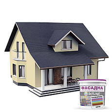 Фарба Акрил-латексна Фасадна Skyline 0520-Y30R Бетулла 3 л, фото 4