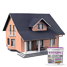 Фарба Акрил-латексна Фасадна Skyline 0530-Y70R Персик 5 л від Latinta, фото 3