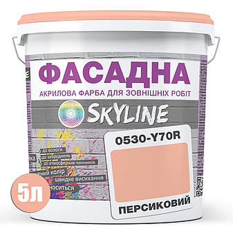 Фарба Акрил-латексна Фасадна Skyline 0530-Y70R Персик 5 л від Latinta, фото 2