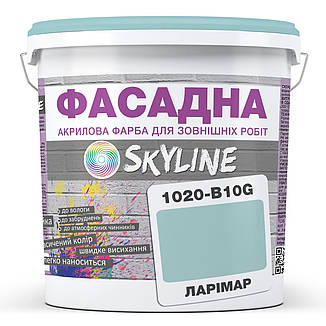 Фарба Акрил-латексна Фасадна Skyline 1020-B10G Ларімар 1л, фото 1