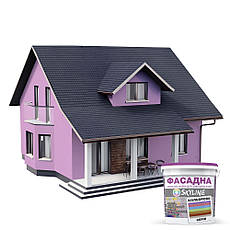 Фарба Акрил-латексна Фасадна Skyline 1030-R40B Бузковий 5л, фото 4
