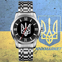 Годинник Patriot Classic Glory to Ukraine Silver-Black механічний з автопідзаводом