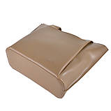 Модна жіноча сумка мокко якісна сумка шоппер на плече сумка тоут на руку сумка з екошкіри вміщує А4, фото 6