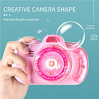 Фотоапарат для створення мильних бульбашок Bubble Camera 999 Рожевий