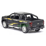 Машинка пікап Chevrolet Silverado 4x4 іграшка металева моделька колекційна 18 см Чорний (60086), фото 5