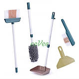 Дитячий набір інструментів для прибирання зі стійкою-підставкою 6 предметів (60090), фото 2