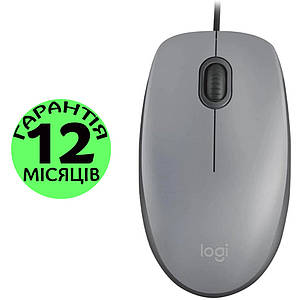Комп'ютерна миша для ПК і ноутбука Logitech M110 Silent сіра, тиха/безшумна, USB, мишка юсб лоджитек