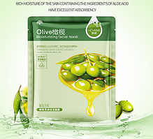 Тканинна маска для обличчя Hchana з екстрактом оливи Moisturizing facsal mask, 30 г