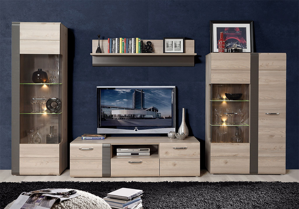 Вітальня Locarno ПВХ, ручки металеві, Да, Сірий, фото 1