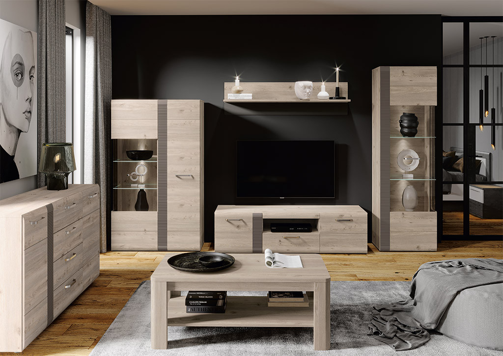 Вітальня Locarno ПВХ, ручки металеві, Да, Сірий, фото 1