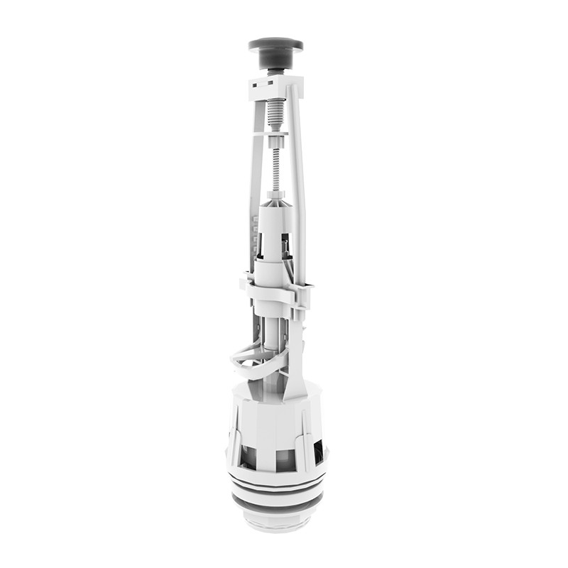 Спускна арматура ZERIX AS-01 для унітаза, кнопка хромована, 2.5 л/сек (ZX4965)